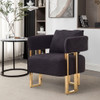 Modern Decorative Chair Teddy Fleece Upholstered And Metal Foot