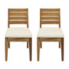 Outdoor Armless Dining Chair With Cushions