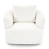 360° Swivel Barrel Sofa Chair With Throw Pillow, Upholstered Accent Chair