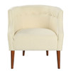 Contemporary Upholstered Club Chair With Button Tufting