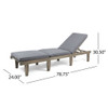 Ariana - Wood Chaise Lounge With Cushion