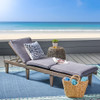 Ariana - Wood Chaise Lounge With Cushion