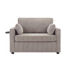 Sleeper Sofa With Foldable Mattress, USB Ports, Side Table & Storage Pocket