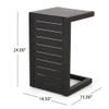 Aluminum Outdoor C - Shaped Side Table For Patio