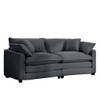 Modern 2 Seater With 4 Pillows, Upholstered Deep Seating Loveseat