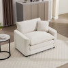 Modern Classic Fabric Single Chair Deep Seat Sofa With Pillow
