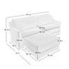 Stylish Sofa With Ottoman And Lumbar Pillows, Ergonomic Design