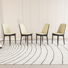 Modern Dining Chair With Cushions And Metal Legs