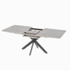 Modern Extendable Dining Table Set With Soft Padded Armless Chairs
