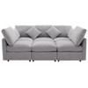 Sectional Sofa Modular U-Shaped With Ottoman & USB Ports