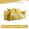 Giant Bean Bag Couch, Ultra Soft Fluffy Loveseat For Living Room