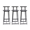 Modern Bar Stools With Backrest For Kitchen (Set of 3)