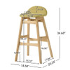 Contemporary Bar Stool With Stylish Seat And Small Backrest