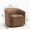 Swivel Barrel Accent Chair For Living Room - Antique Brown