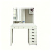 Makeup Vanity Desk With LED Lighted Mirror, 9 Drawers For Bedroom - Gloss White