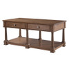 Coffee Table With 2 Storage Drawers & Lower Open Shelf