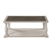 Farmhouse Rectangular Coffee Table With 2 Tiers