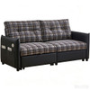 Sleeper Sofa, Expandable Sectional With Ottoman For Living Room