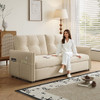 Sleeper Sofa, Expandable Sectional With Ottoman For Living Room