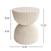 Side Table With Speckled Ribbed Texture