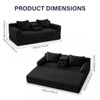 Soft Striped Convertible Sofa Bed, Dual Use Lounge Couch With Cup Holders And Pillows