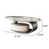 Oval Coffee Table With Drawer
