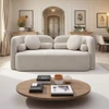 2 Seater Sofa Couch For Living Room - Light Beige