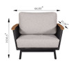 Chair With Armrests (Set of 2) - Black / Black Multi