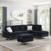 L-Shaped Sectional Sofa With Chaise And Storage Ottoman, Includes 2 Pillows