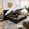 Storage Upholstered Hydraulic Platform Bed With Integrated Headboard