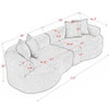4 Seater Curved Cloud Sectional Sofa