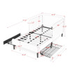 Upholstered Platform Bed Frame With 2 Storage Drawers And Adjustable Sofa Bed