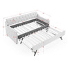 Size Upholstered Daybed With Trundle And USB Charging Armrest