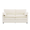 Modern Loveseat Sofa, Upholstered Couch With Side Storage Pockets