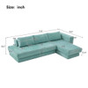 L-Shaped Modular Sofa With Double Layer Cushion