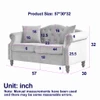 2 Seater Chesterfield Sofa With Rolled Arms And Nailhead Trim For Living Room
