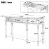 Retro Console Table With 3 Soft Close Drawers