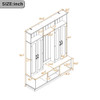 Entryway Hall Tree With Bench, 3 Top Cubbies & Bottom Storage Space