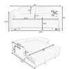 Sofa, Dual Purpose Lounge With Retractable Queen Size Bed