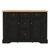 Sideboard Buffet Cabinet With 5 Drawers, 2 Cabinets, Adjustable Shelves
