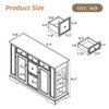 Sideboard Buffet Cabinet With 5 Drawers, 2 Cabinets, Adjustable Shelves