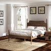 Retro 4 Poster Platform Bed Frame With Curved Tall Headboard