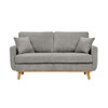 Upholstered Loveseat With Arms And Pillows