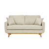 Upholstered Loveseat With Arms And Pillows