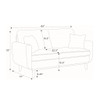 Upholstered Loveseat With Arms And Pillows