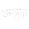 Modern Sectional Sofa With Large Square Arms