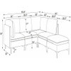 Upholstered Modular Sectional & Tall Legs
