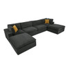 Custom Configuration Modular Sectional With Toss Pillows