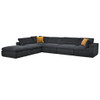 Custom Configuration Modular Sectional With Toss Pillows