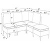 Upholstered Modular Sectional With Tall Legs, Medium Firm Seat